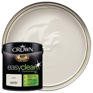 Crown Easyclean Matt Emulsion Paint - Snowfall - 2.5L