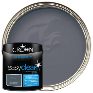 Crown Easyclean Mid Sheen Emulsion Bathroom Paint - Aftershow - 2.5L