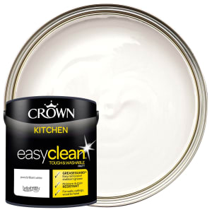 Crown Easyclean Matt Emulsion Kitchen Paint - Brilliant White - 2.5L