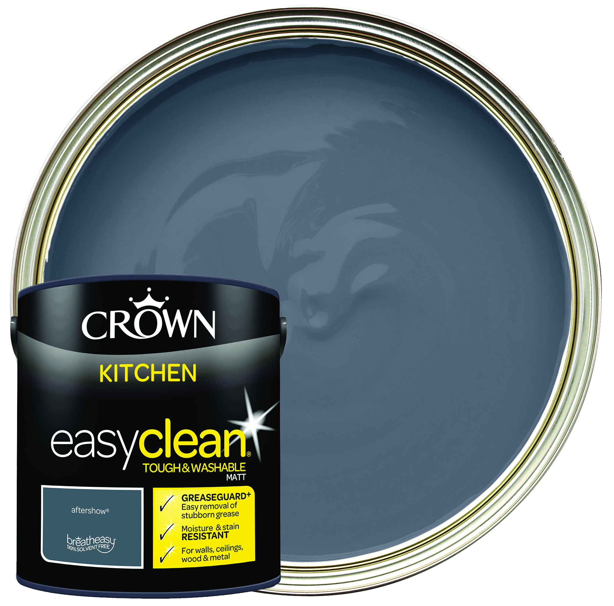 Crown Easyclean Matt Emulsion Kitchen Paint - Aftershow - 2.5L