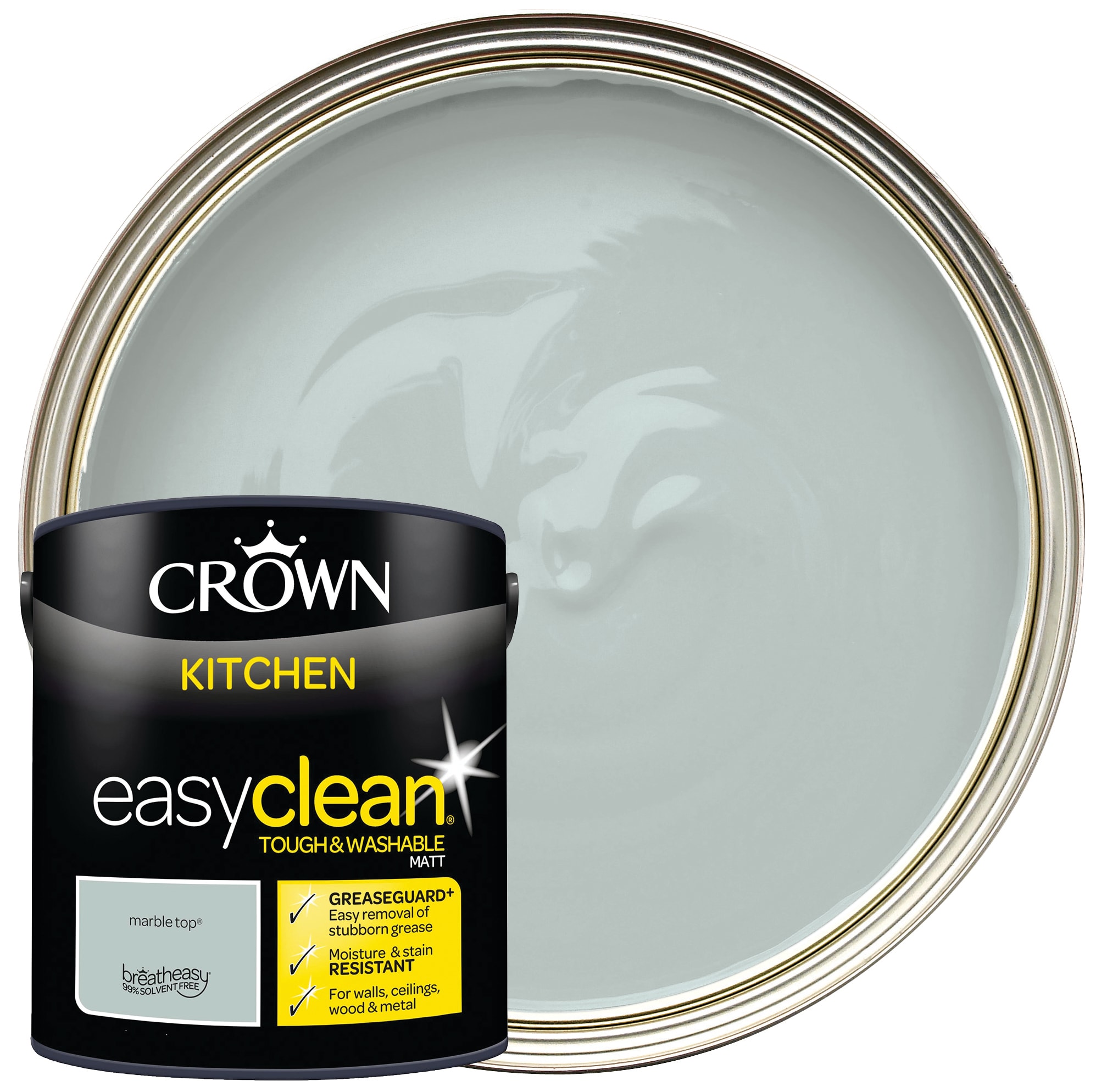 Crown Easyclean Matt Emulsion Kitchen Paint - Marble