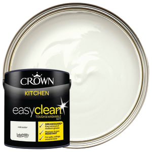 Crown Easyclean Matt Emulsion Kitchen Paint - Milk Bottle - 2.5L