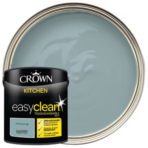 Crown Easyclean Matt Emulsion Kitchen Paint - Simply Duck Egg - 2.5L