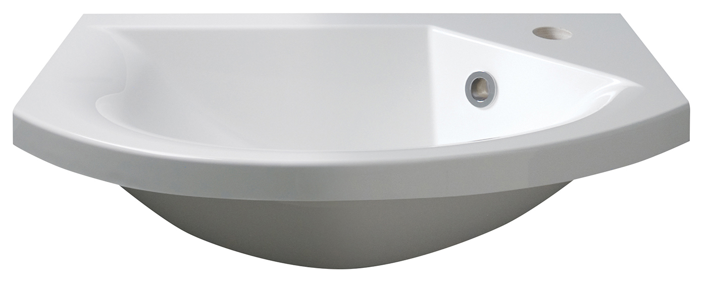 Image of Duarti By Calypso Belmont Semi Recessed Cast Marble Slimline Basin - 500mm