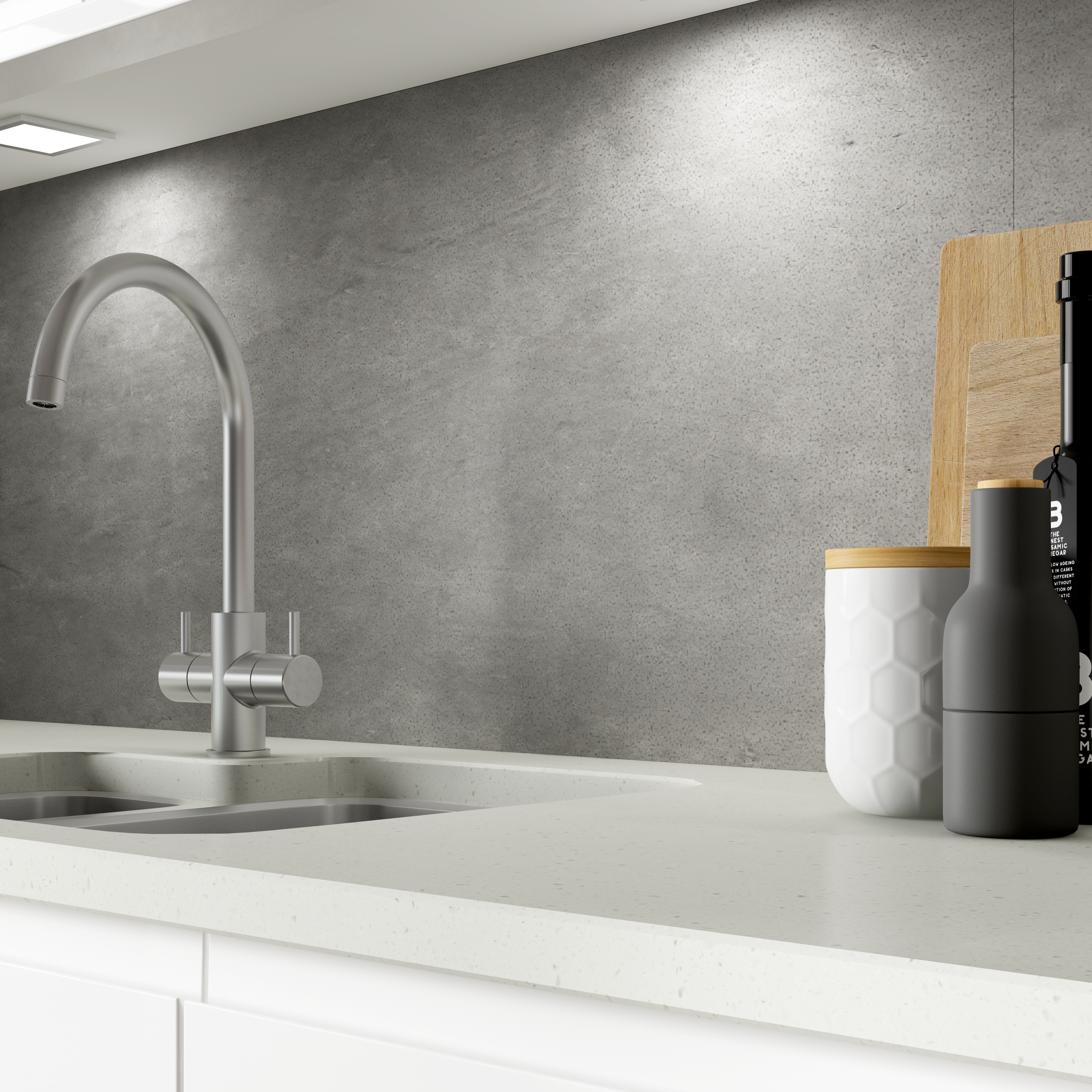 AluSplash Concrete Matt Splashback - 3050 x 610 x 4mm