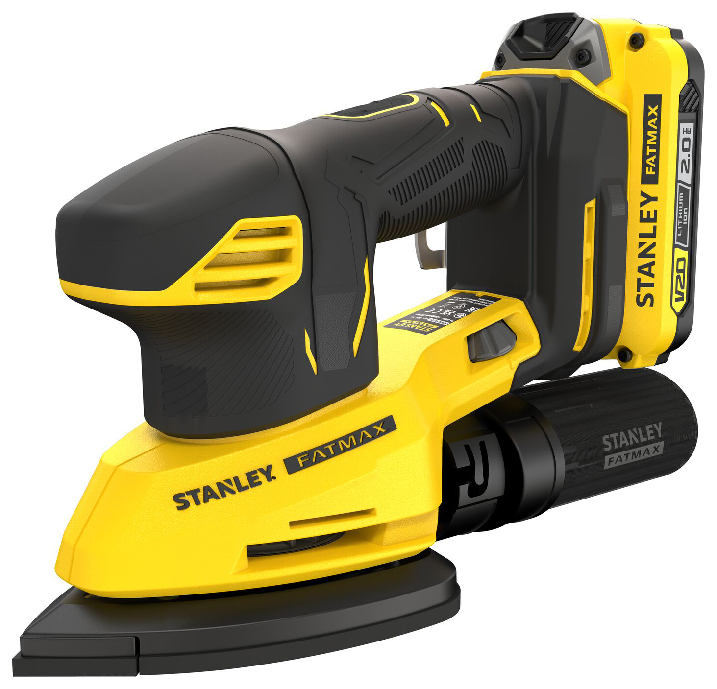 Stanley FatMax V20 SFMCW221D1S-GB 18V 1 x 2.0AH Cordless Detail Sander with Soft Bag