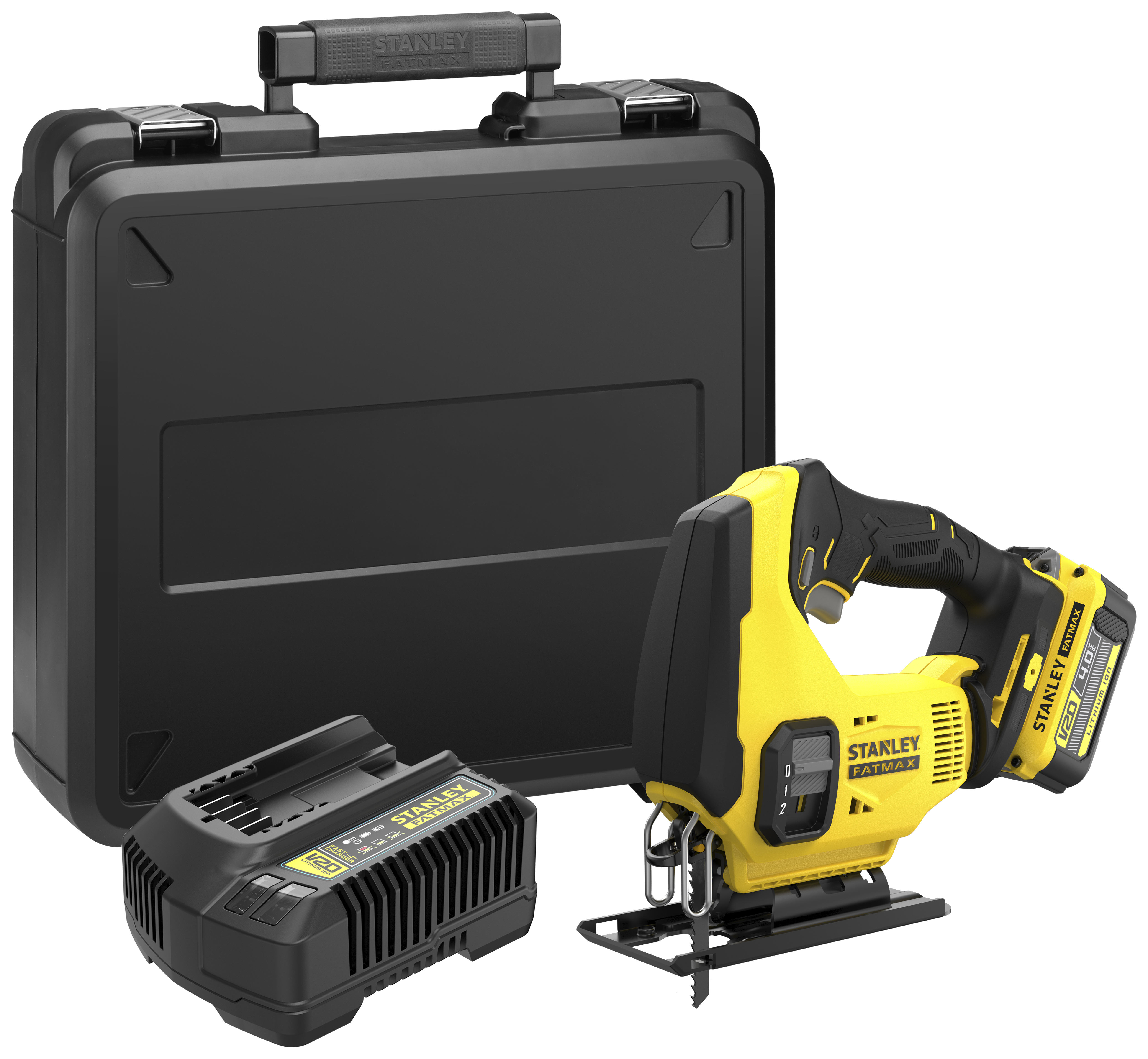 Stanley FatMax V20 SFMCS600m1K-GB 18V 1 x 4.0AH Cordless Jigsaw with Kitbox