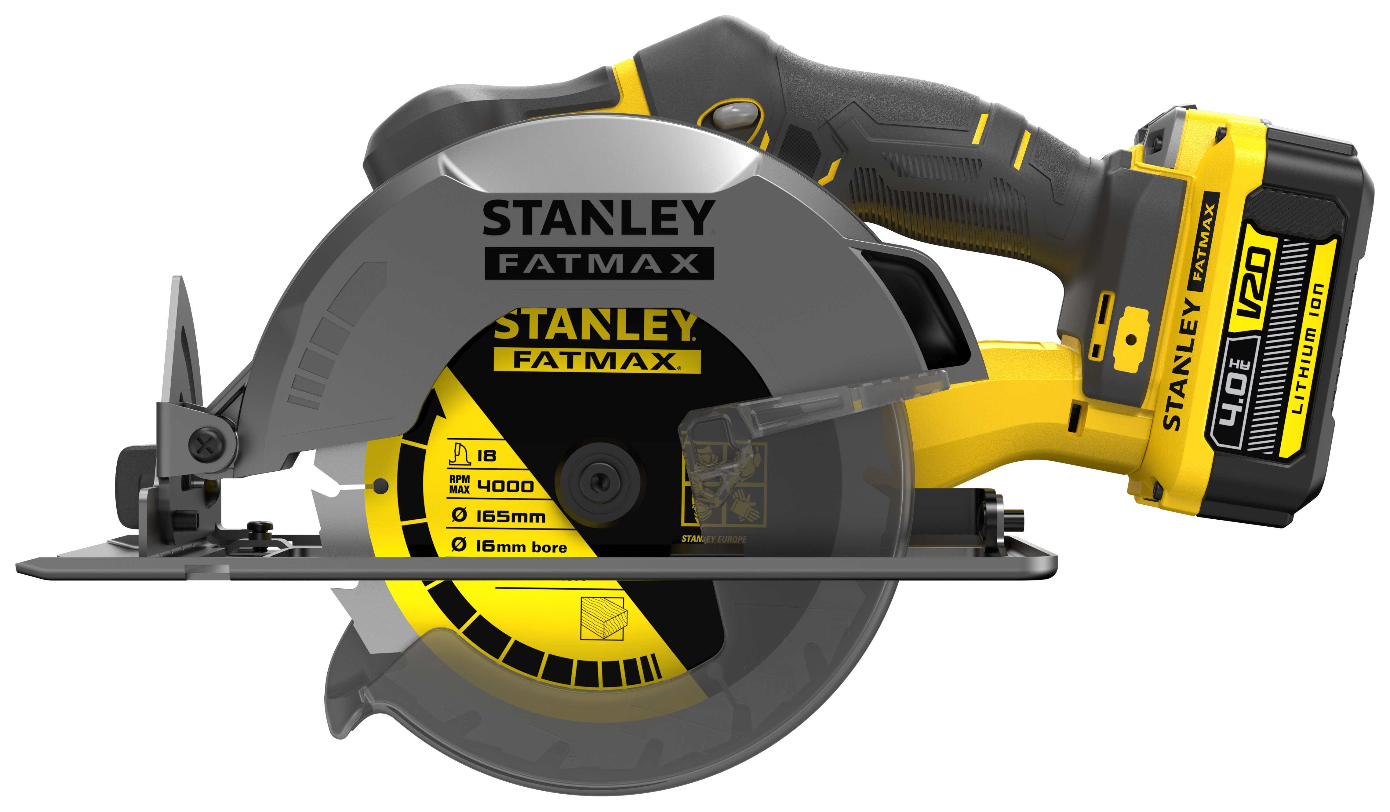 Image of Stanley FatMax® V20 SFMCS500m1K-GB 18V 1 x 4.0AH Cordless Circular Saw with Kitbox