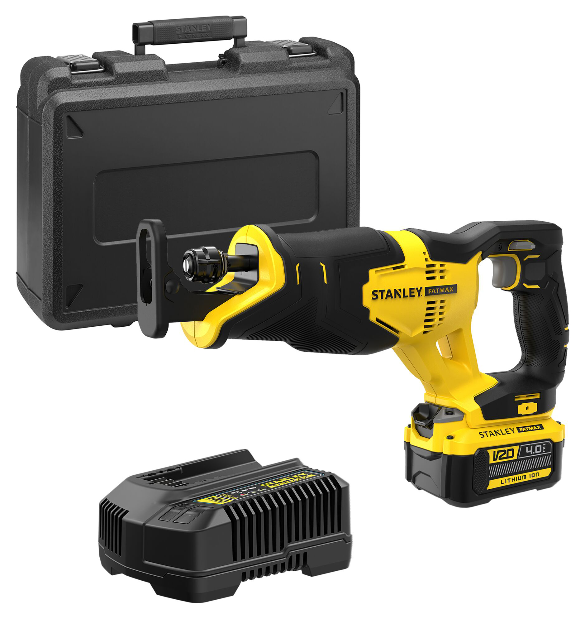 Stanley FatMax V20 SFMCS300m1K-GB 18V 1 x 4.0AH Cordless Reciprocating Saw with Kitbox