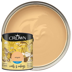 Crown Matt Emulsion Paint - Old Gold - 2.5L