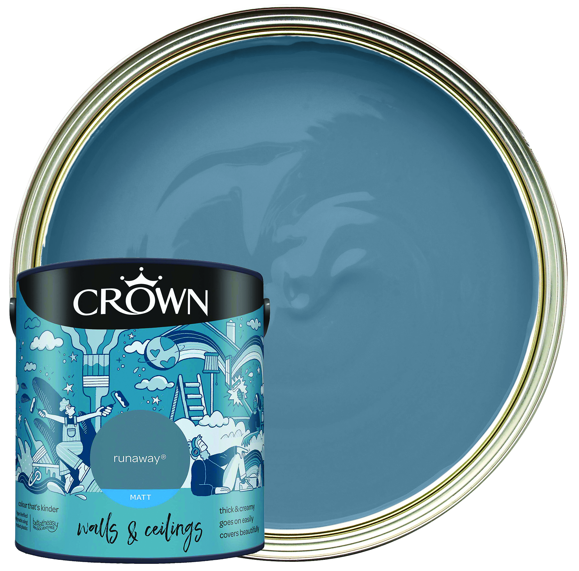 Image of Crown Matt Emulsion Paint - Runaway - 2.5L