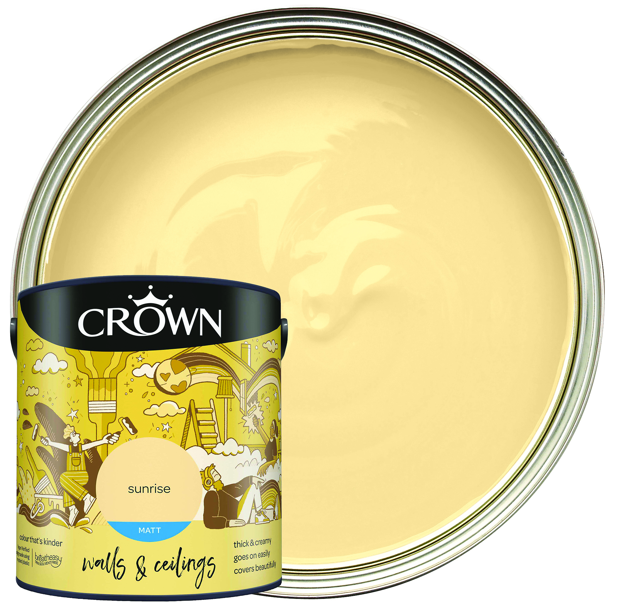 Image of Crown Matt Emulsion Paint - Sunrise - 2.5L