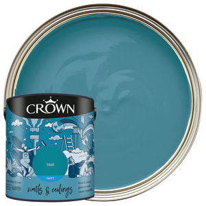 Crown Matt Emulsion Paint - Teal - 2.5L