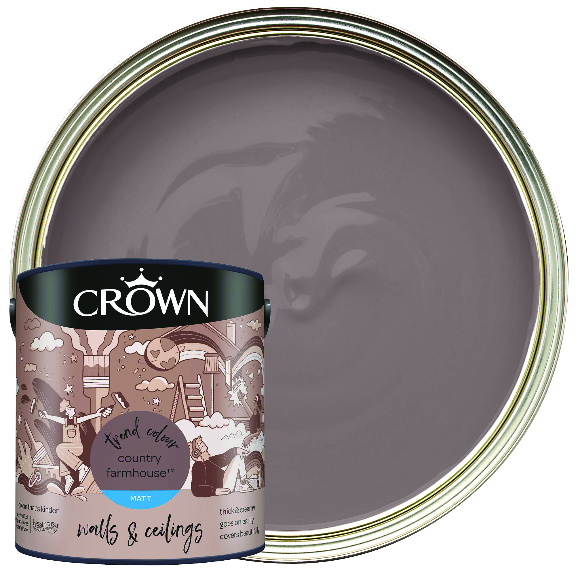 Crown Matt Emulsion Paint - Country Farmhouse - 2.5L