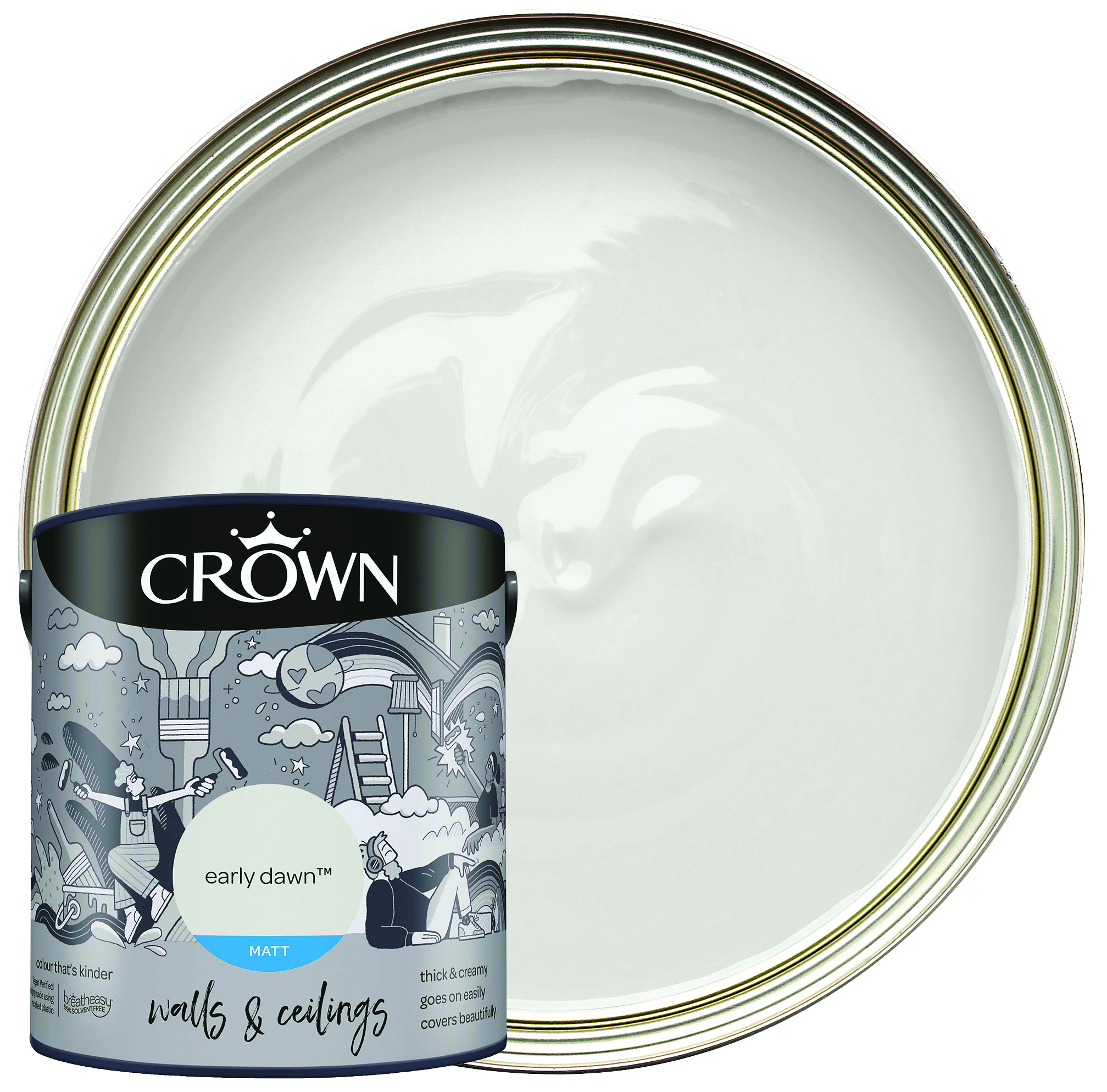 Crown Matt Emulsion Paint - Early Dawn - 2.5L