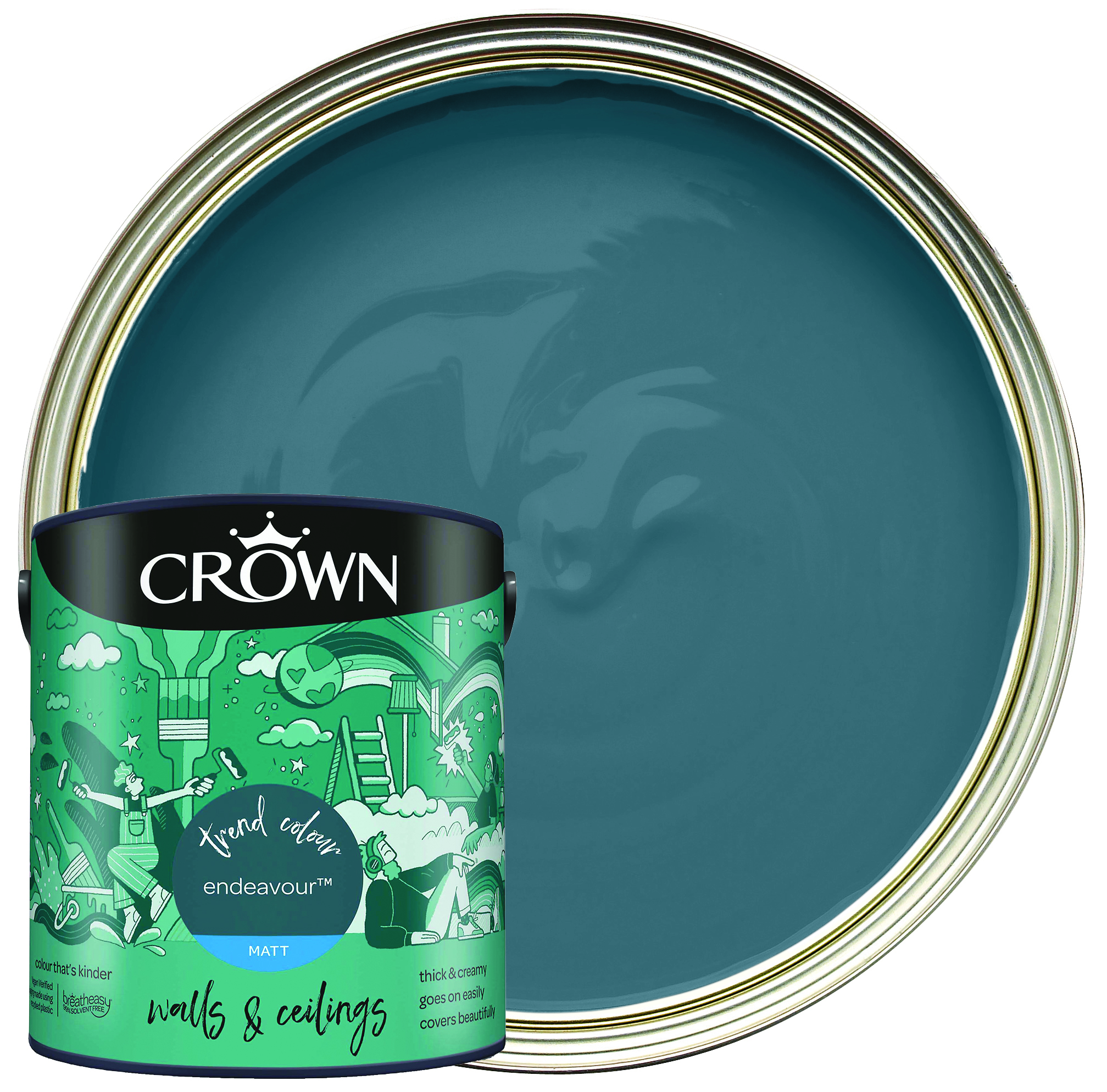 Image of Crown Matt Emulsion Paint - Endeavour - 2.5L