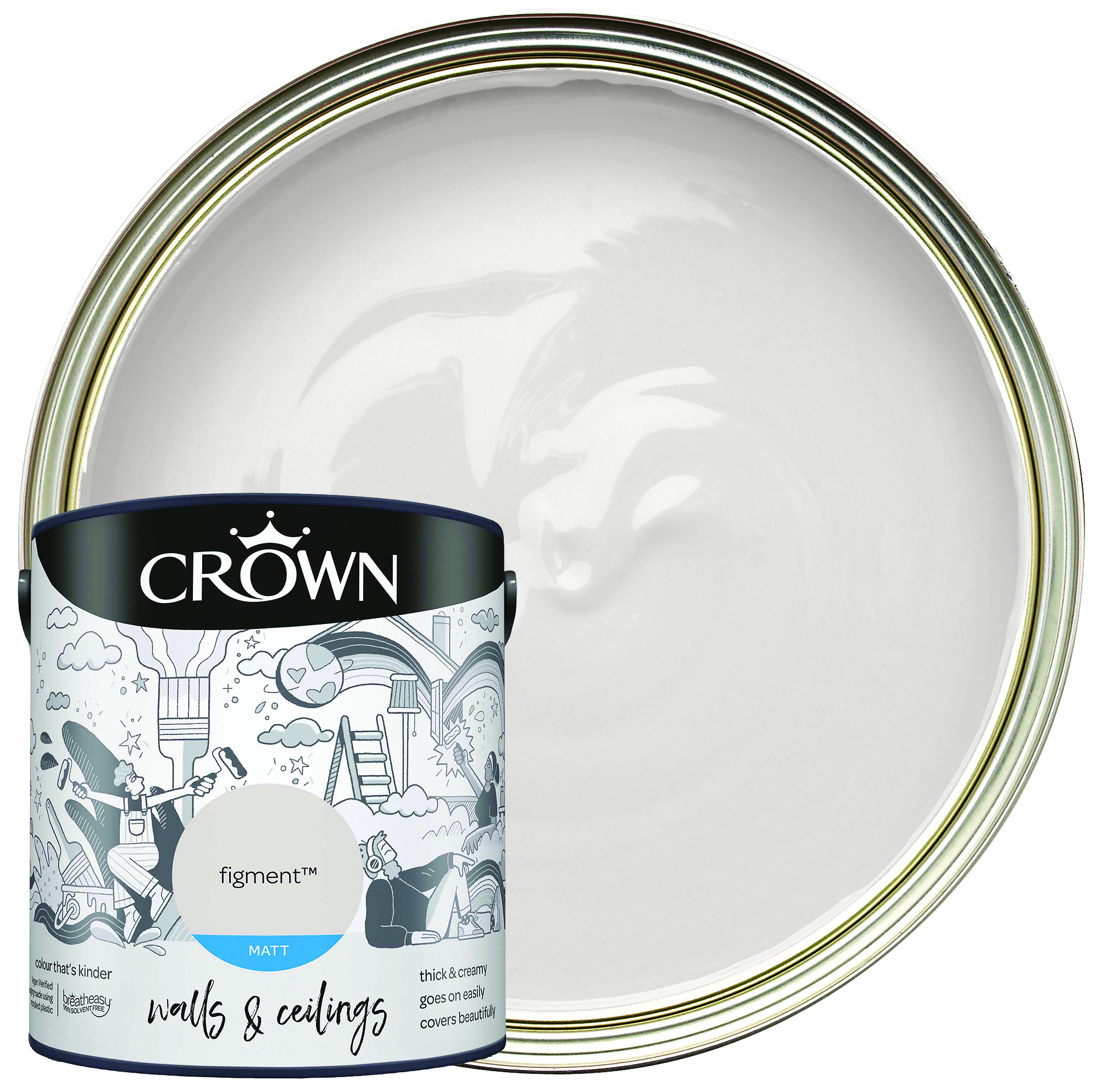 Image of Crown Matt Emulsion Paint - Figment - 2.5L