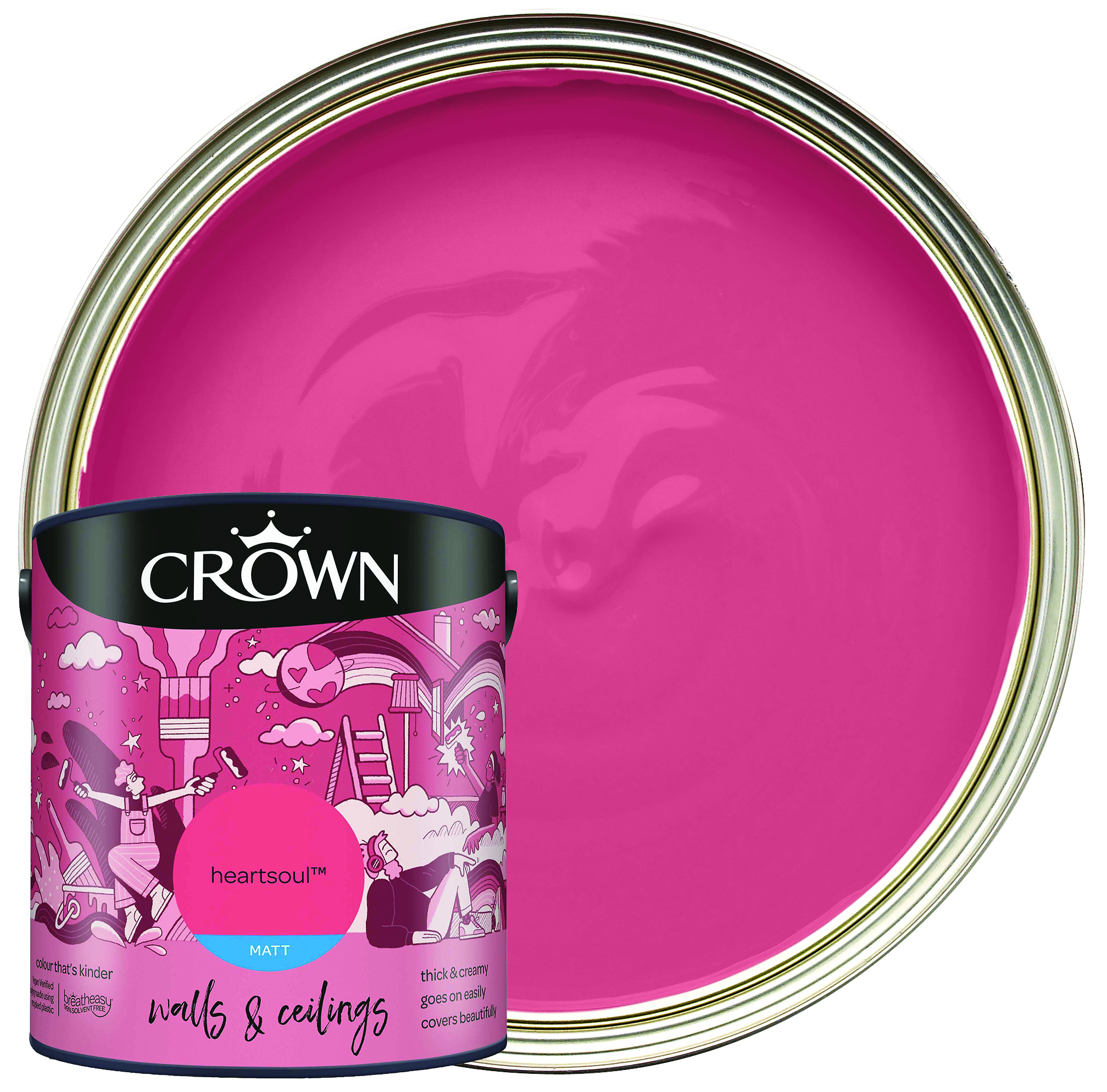 Crown Matt Emulsion Paint - Heartsoul - 2.5L