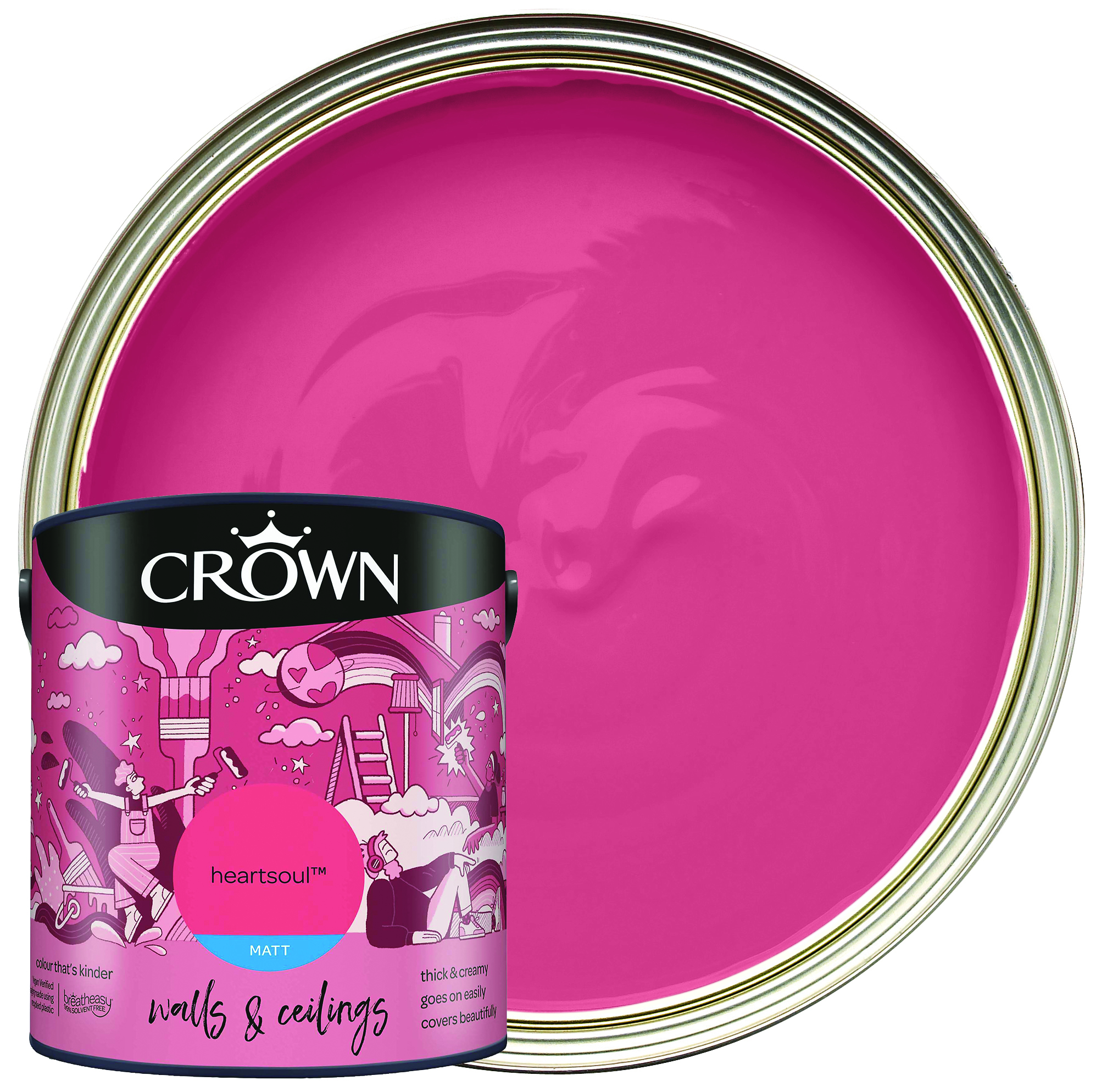 Image of Crown Matt Emulsion Paint - Heartsoul - 2.5L