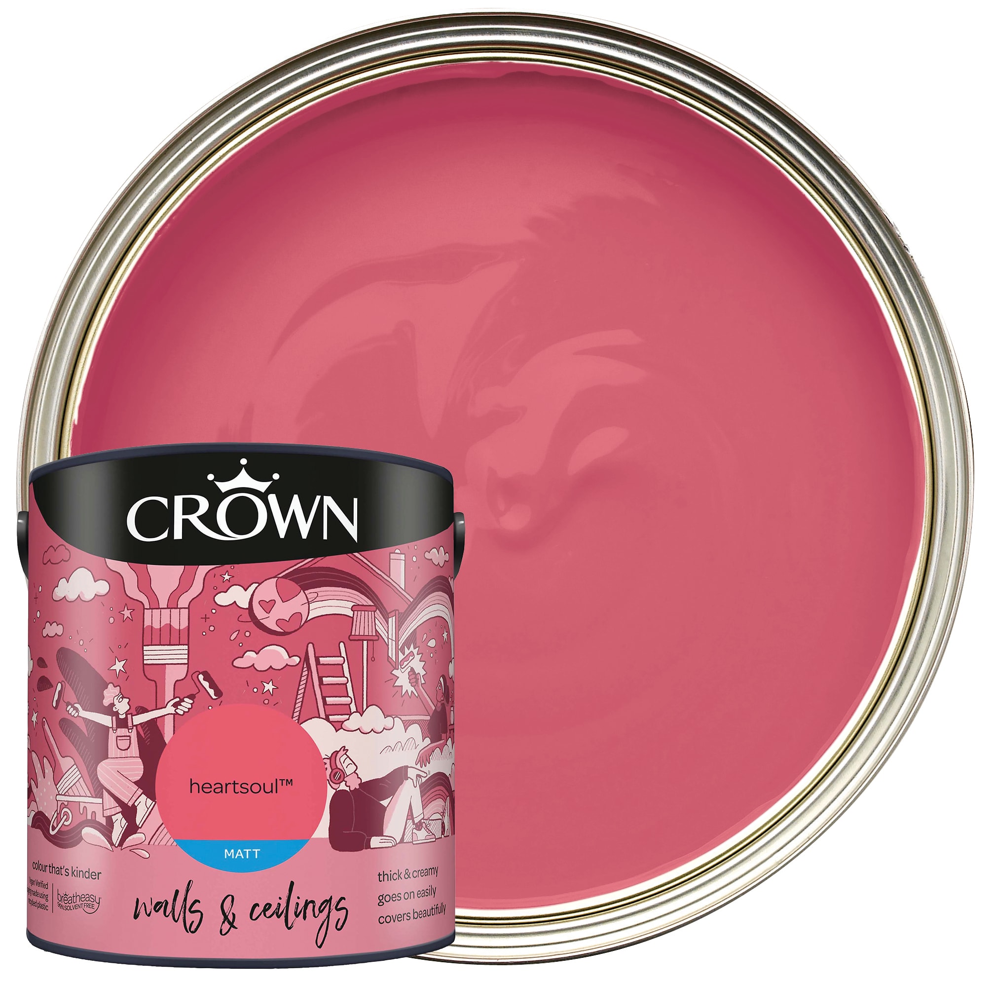 Crown Matt Emulsion Paint Heartsoul 2.5L Wickes.co.uk