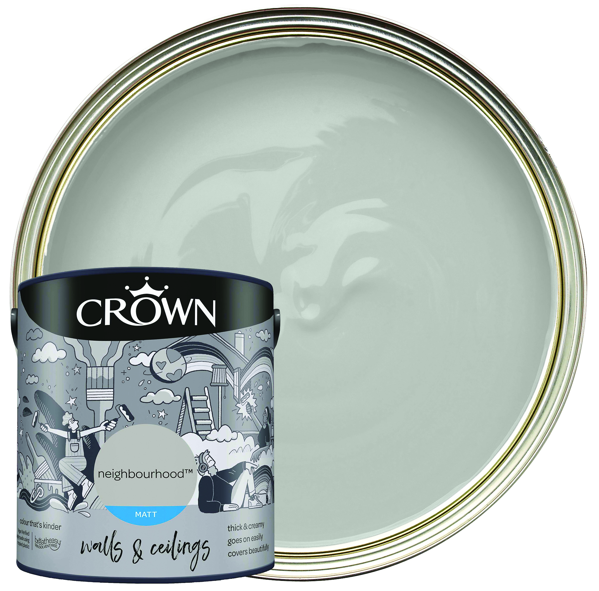 Crown Matt Emulsion Paint - Neighbourhood - 2.5L