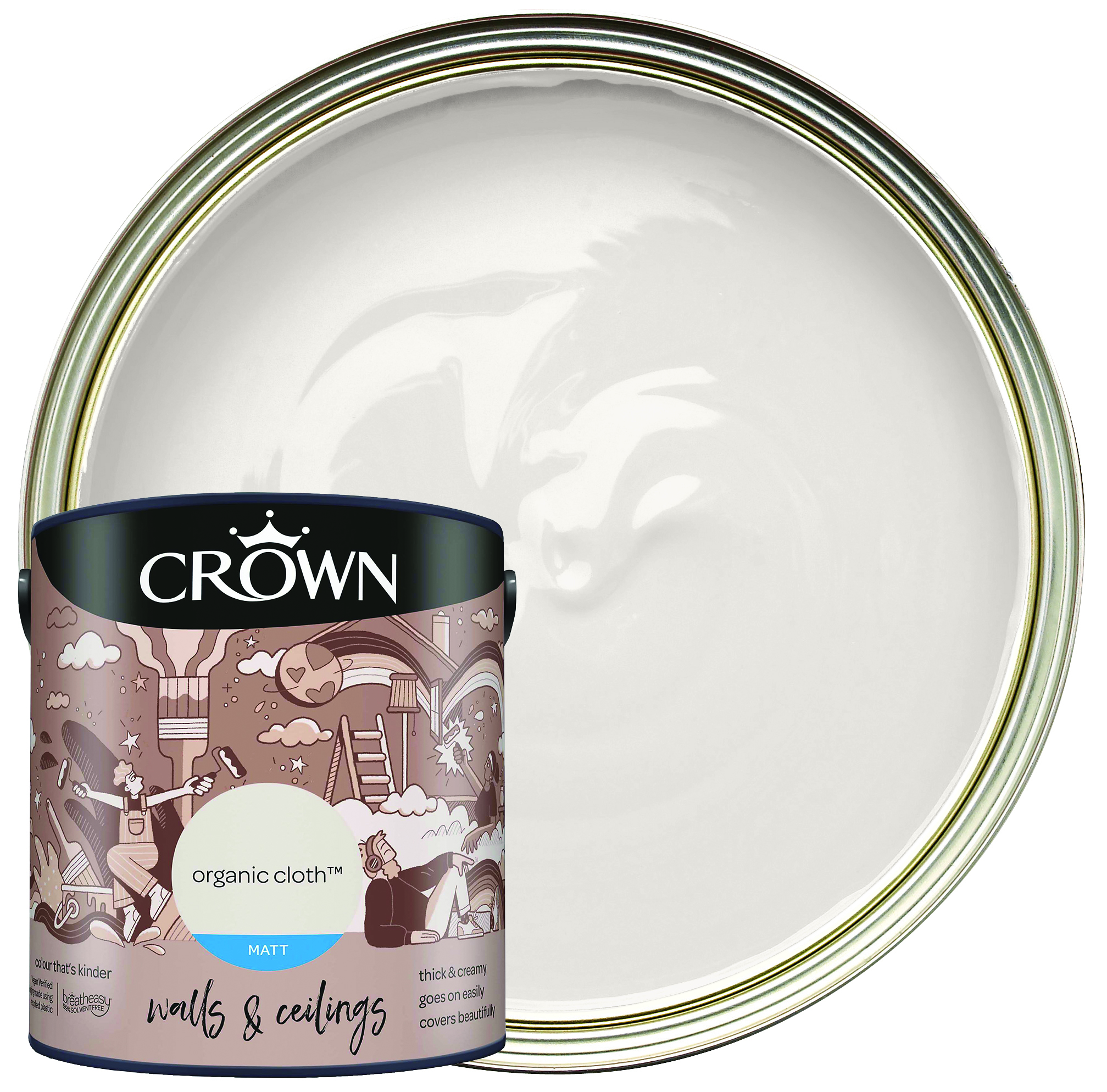 Crown Matt Emulsion Paint - Organic Cloth - 2.5L