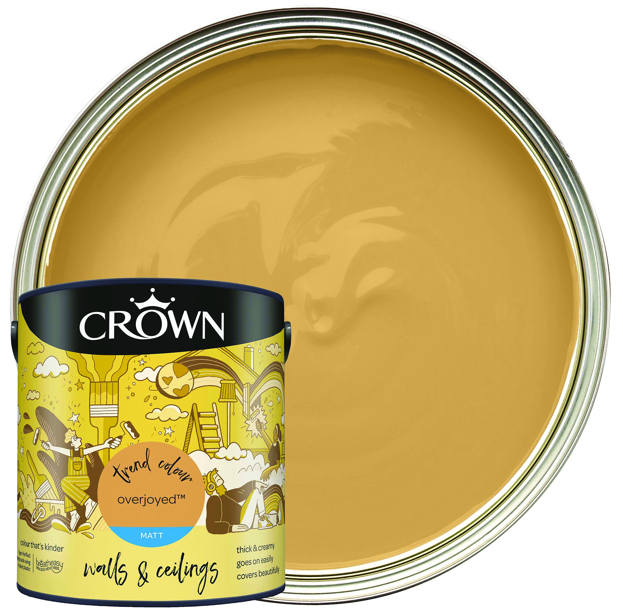 Crown Matt Emulsion Paint - Overjoyed - 2.5L