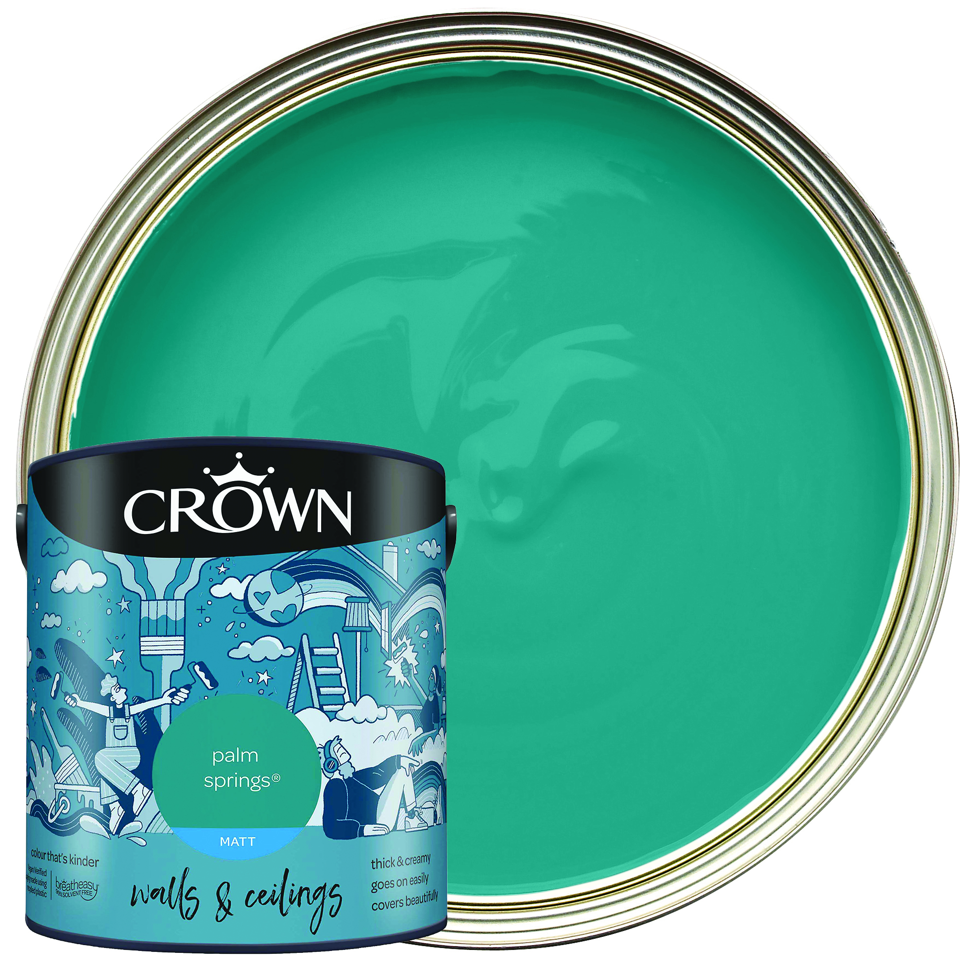 Crown Matt Emulsion Paint - Palm Springs - 2.5L