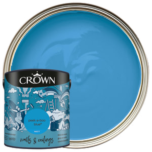 Crown Matt Emulsion Paint - Peek A Boo Blue - 2.5L