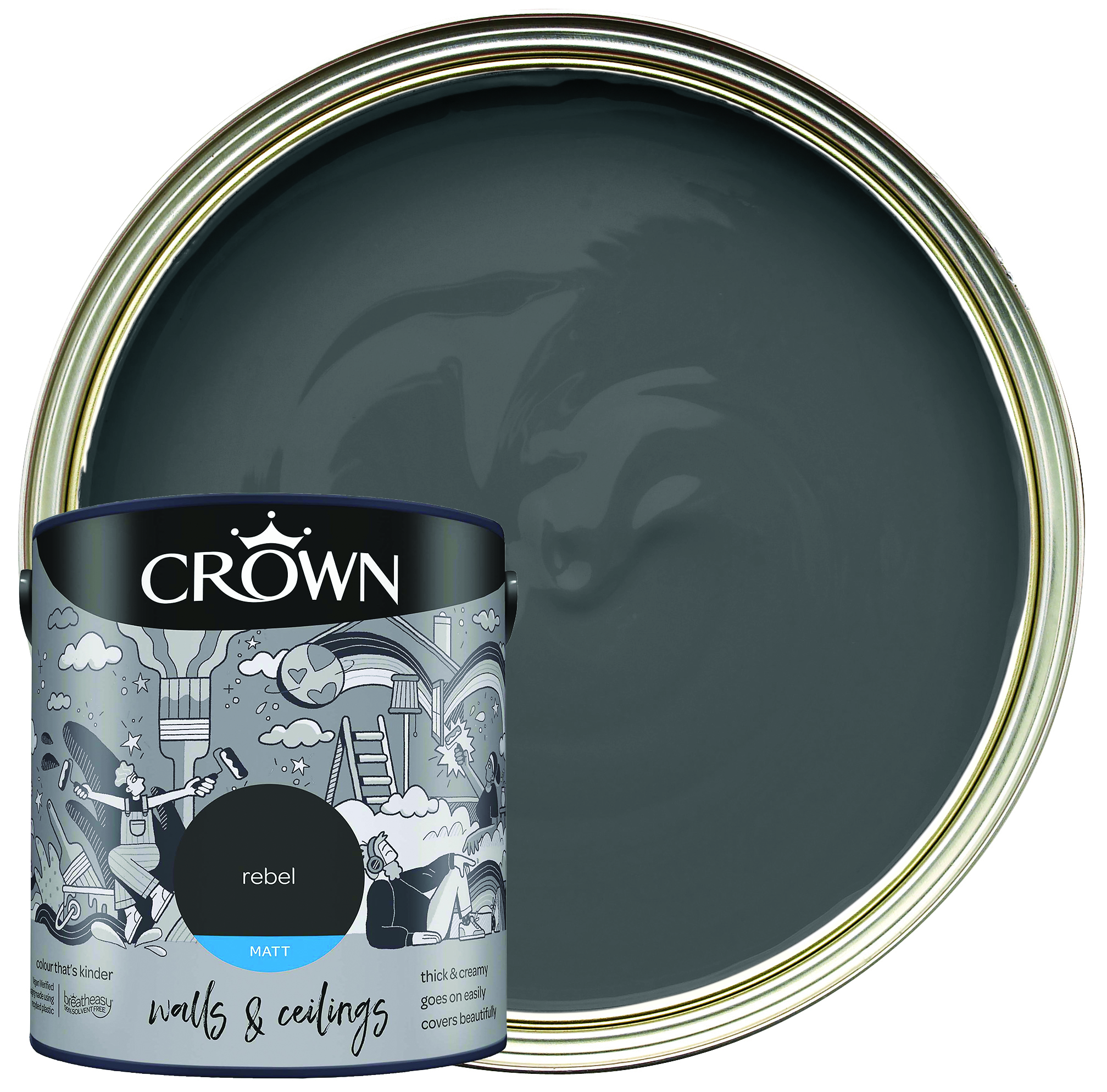 Crown Matt Emulsion Paint - Rebel - 2.5L