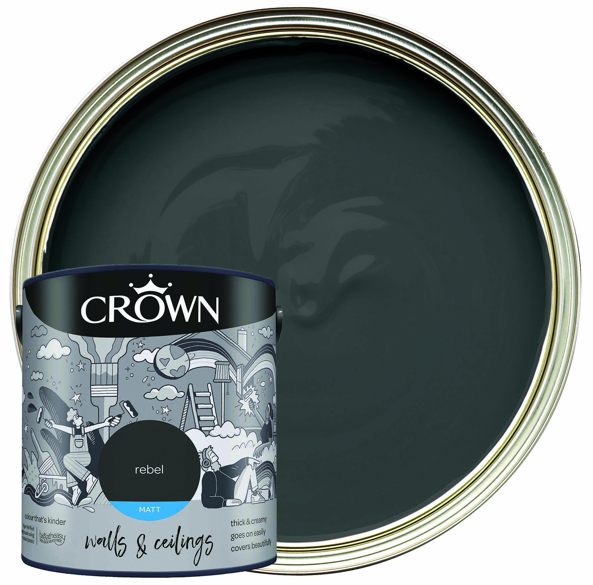 Crown Matt Emulsion Paint - Rebel - 2.5L