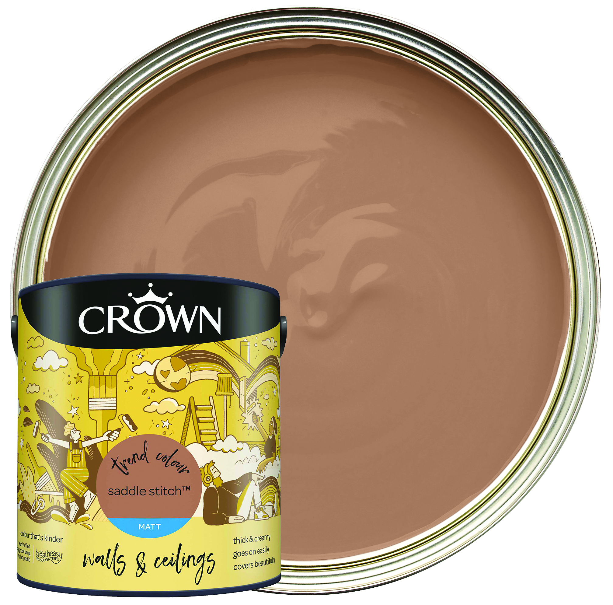 Crown Matt Emulsion Paint - Saddle Stitch - 2.5L