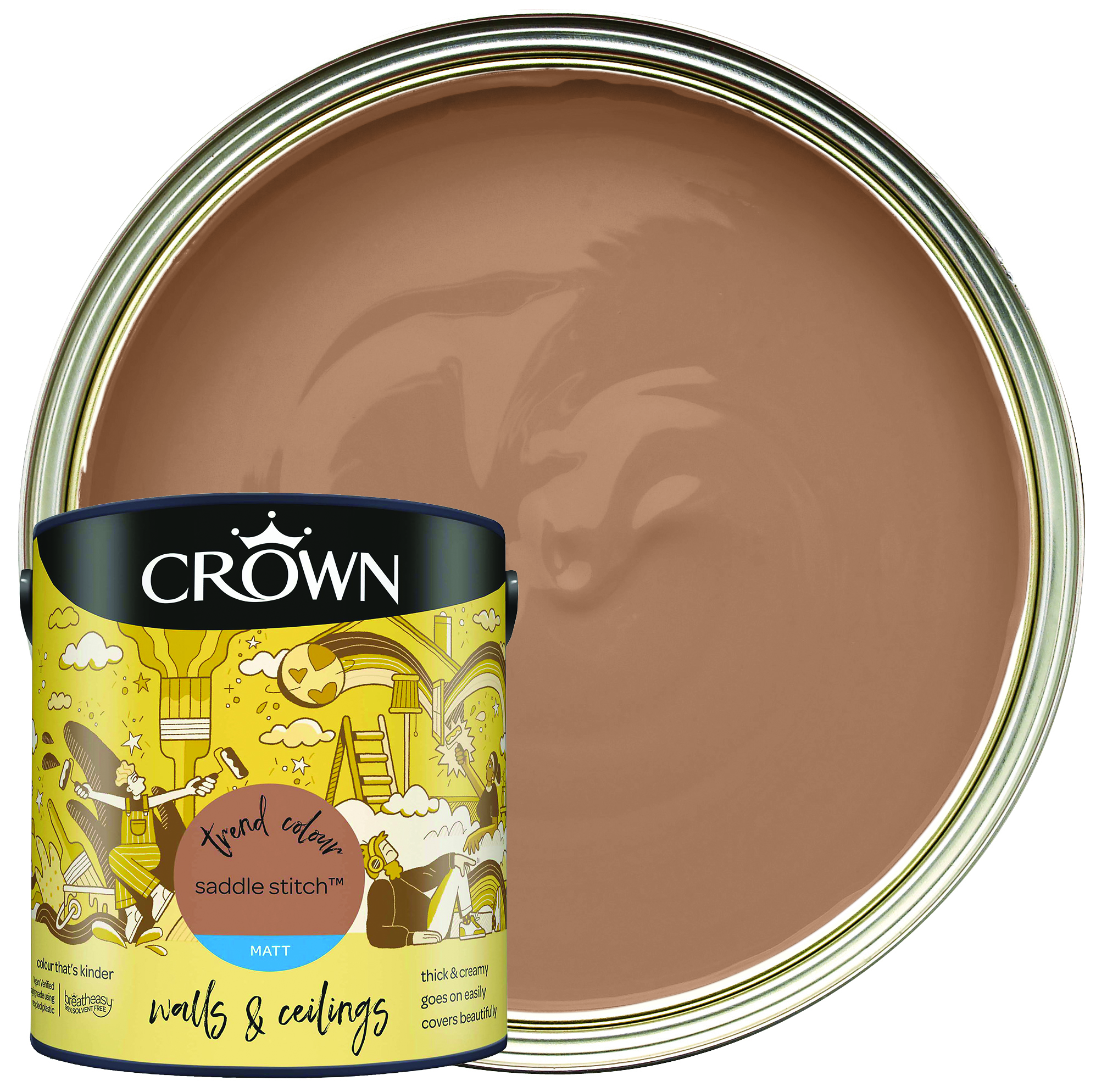 Image of Crown Matt Emulsion Paint - Saddle Stitch - 2.5L