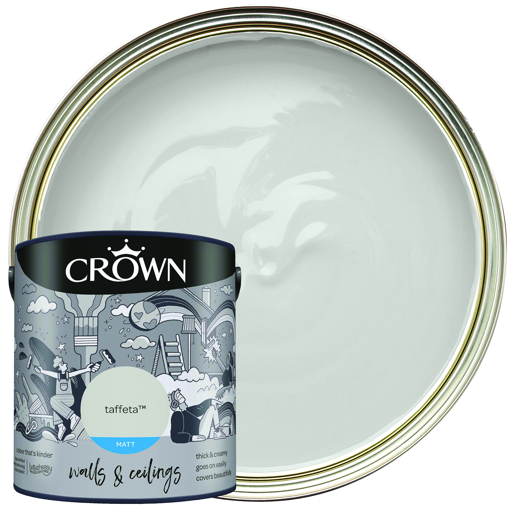 Image of Crown Matt Emulsion Paint - Taffeta - 2.5L