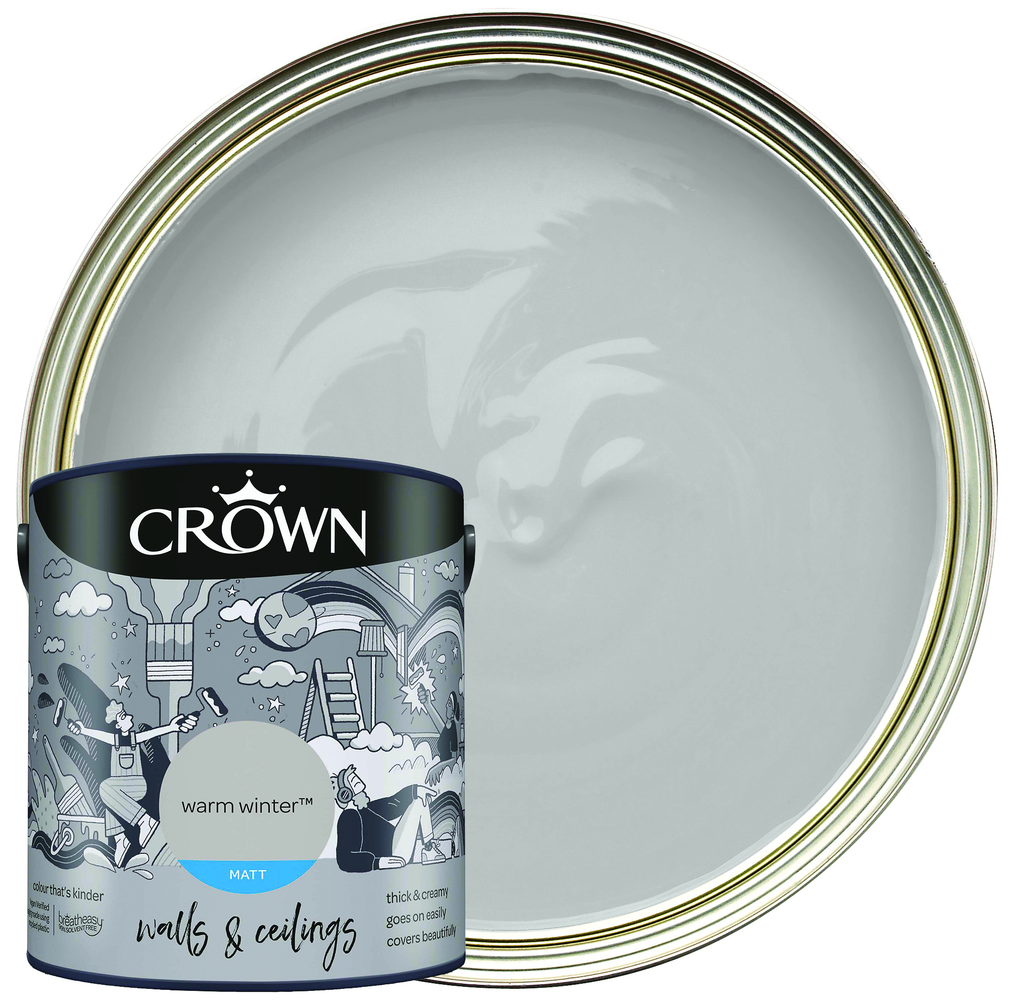 Image of Crown Matt Emulsion Paint - Warm Winter - 2.5L