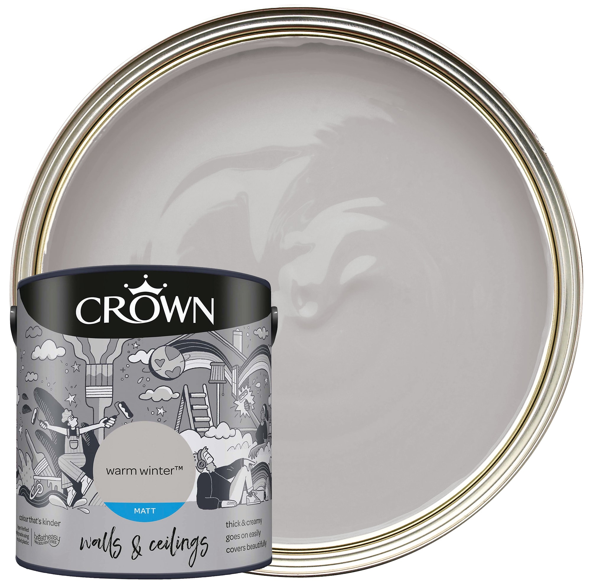 Crown Matt Emulsion Paint - Warm Winter -
