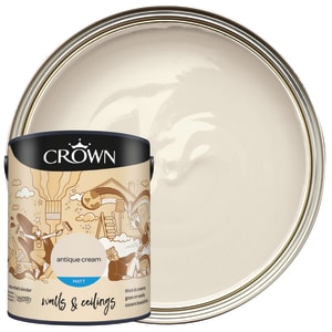 Crown Matt Emulsion Paint - Antique Cream - 5L