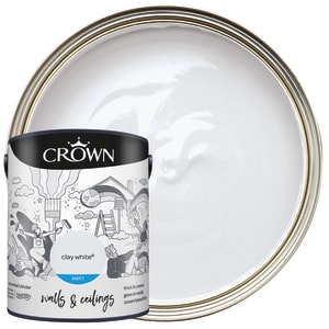Crown Matt Emulsion Paint - Clay White - 5L