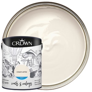 Crown Matt Emulsion Paint - Cream White - 5L
