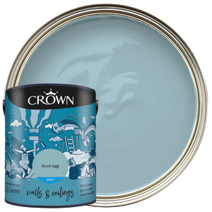 Crown Matt Emulsion Paint - Duck Egg - 5L