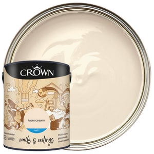 Crown Matt Emulsion Paint - Ivory Cream - 5L