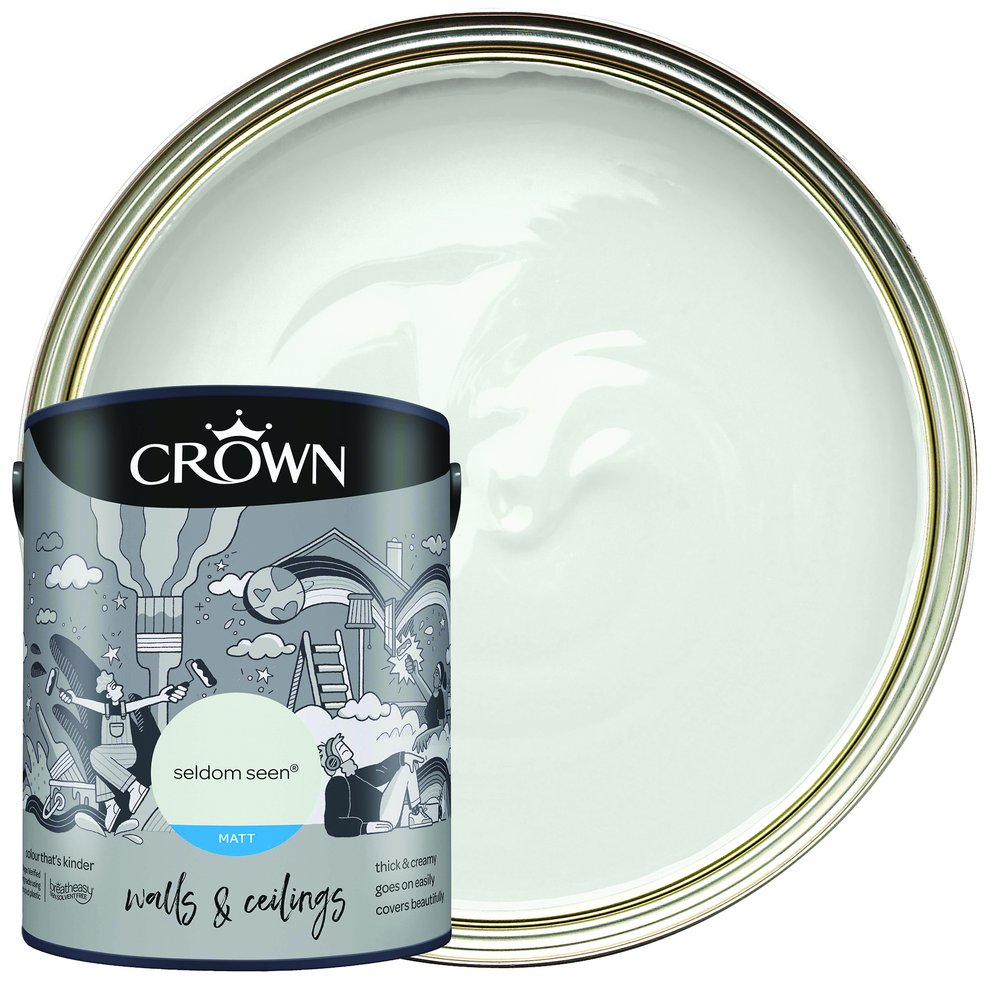 Crown Matt Emulsion Paint - Seldom Seen - 5L