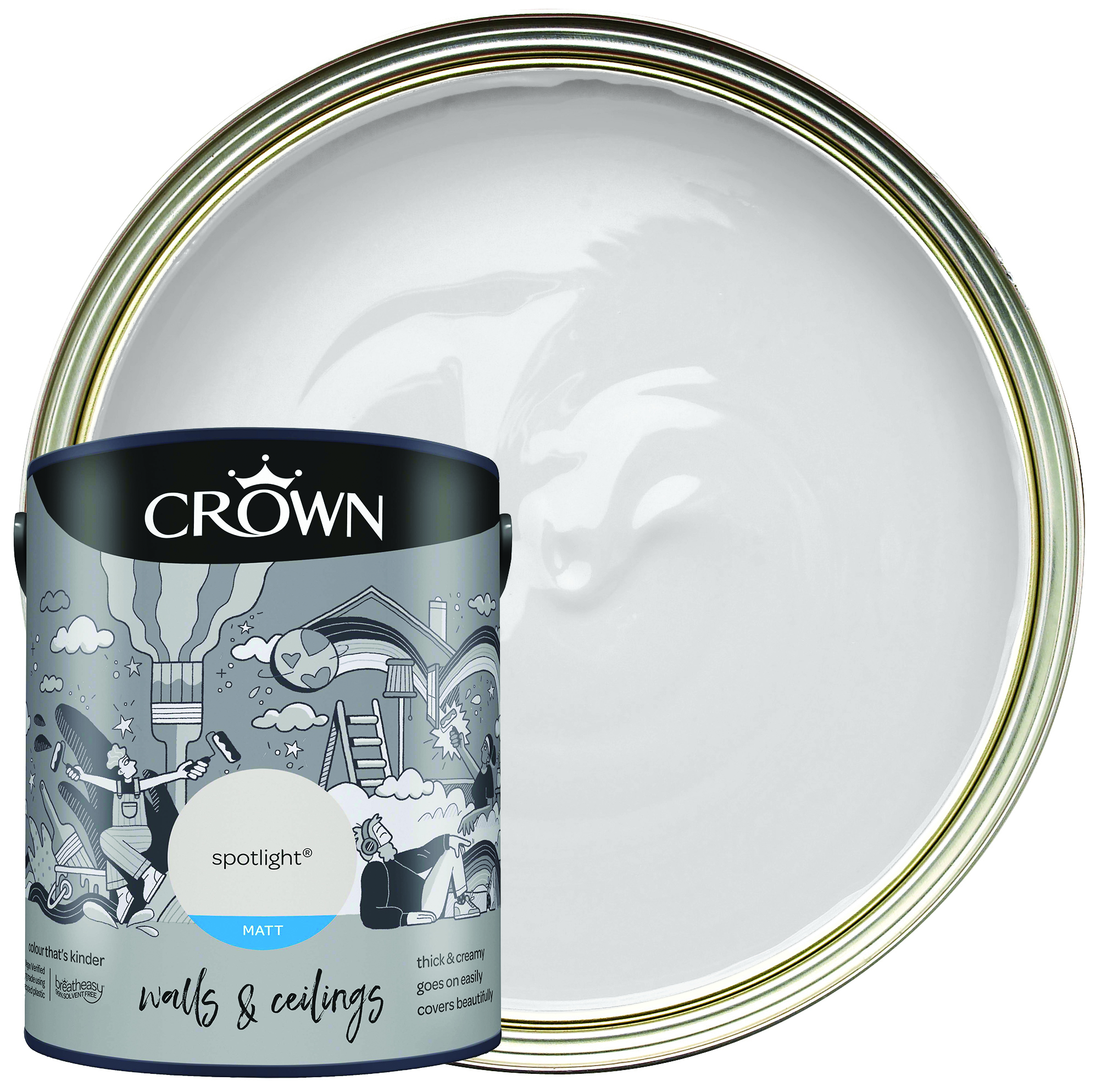 Image of Crown Matt Emulsion Paint - Spotlight - 5L