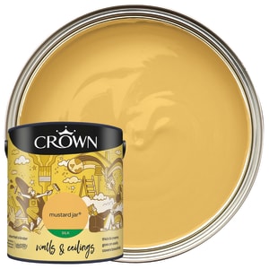 Crown Silk Emulsion Paint - Mustard Jar - 2.5L
