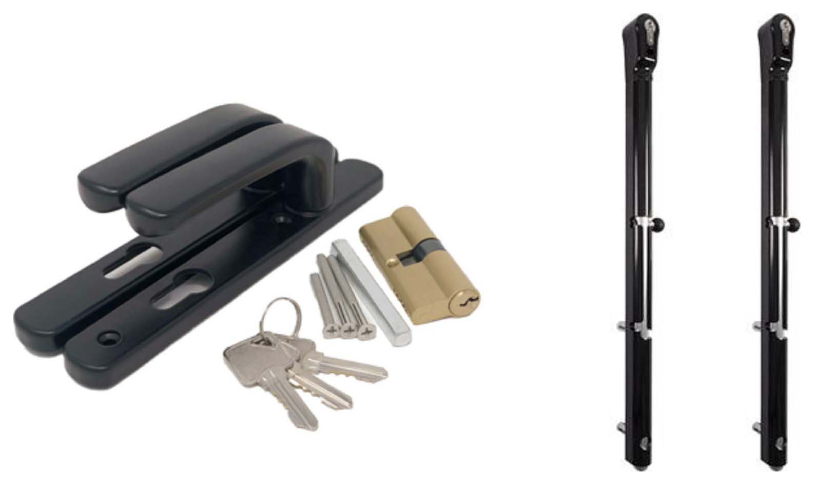 Image of Readymade Manual Gate Lock & Latch Pack - Black