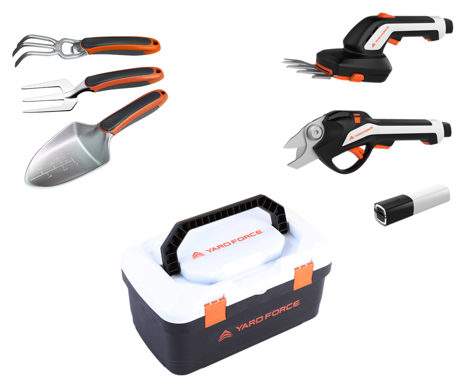 Yard Force Vita HX V06S Hand Tool Set & Lithium Ion Battery