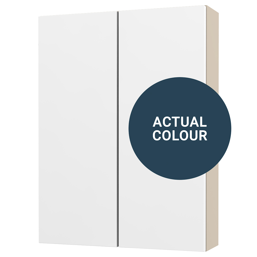 Image of Duarti By Calypso Cascade 500mm Slimline 2 Door Wall Hung Unit - Twilight Blue