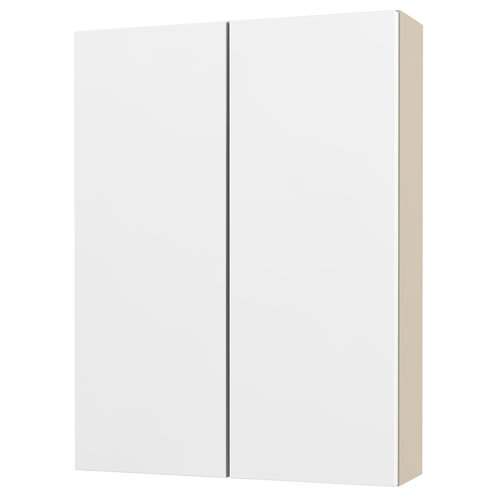 Image of Duarti By Calypso Cascade 500mm Slimline 2 Door Wall Hung Unit - Mirror White