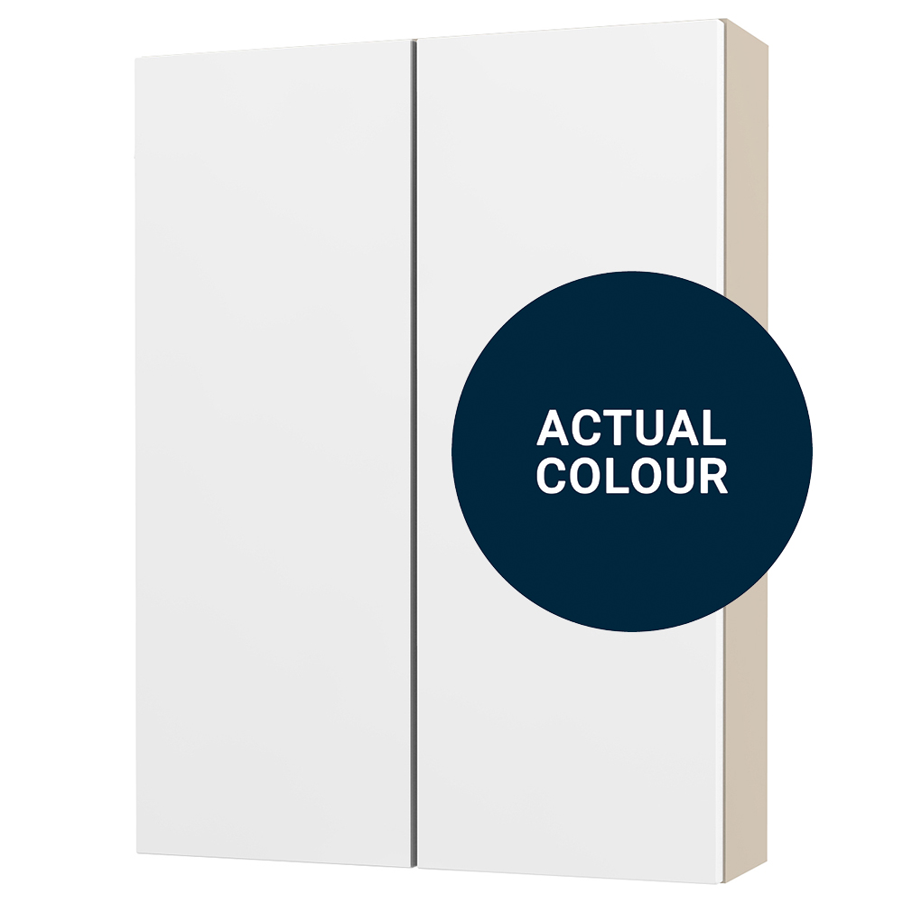 Image of Duarti By Calypso Cascade 500mm Slimline 2 Door Wall Hung Unit - Midnight Blue