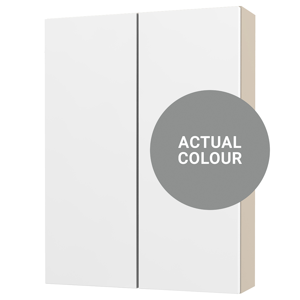 Image of Duarti By Calypso Cascade 500mm Slimline 2 Door Wall Hung Unit - Twilight Grey